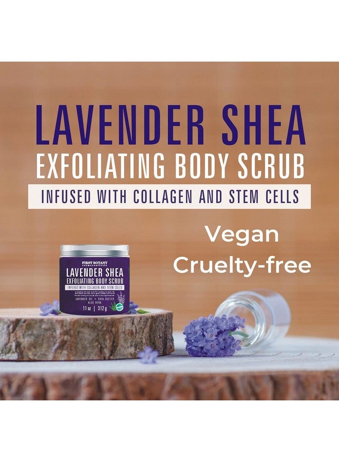First Botany Lavender Oil Body Scrub Exfoliator With Shea Butter Stem Cells Grapefruit Oil Exfoliating Salt Scrub Body Face Souffle Helps Moisturizing Skin Acne Cellulite Dead Skin Scar Wrinkle 11Oz - Image 3