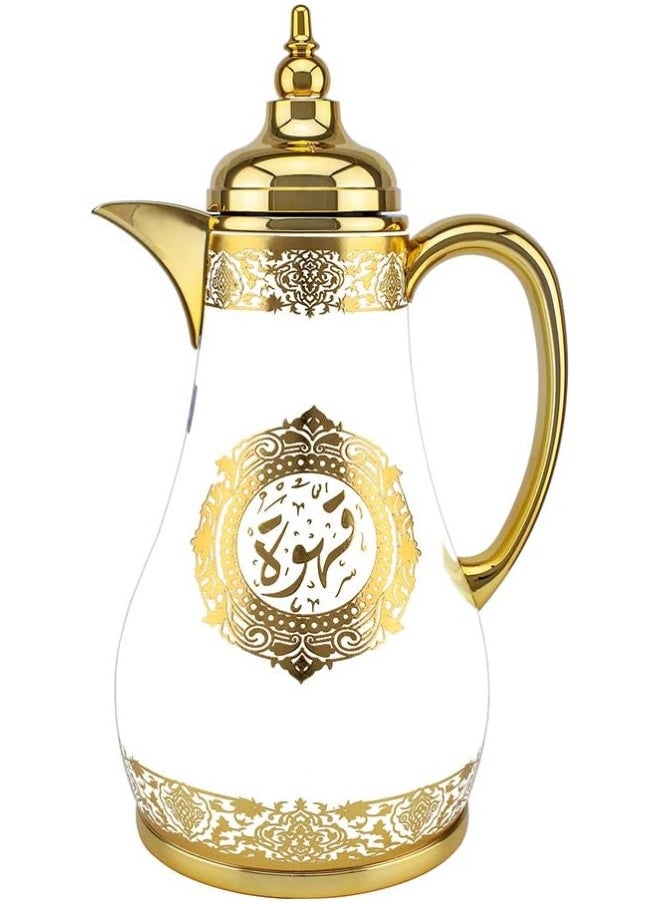 Sultan Dallah Coffee Flask, 4L - White And Gold Xd-Rd-Wg - pzsku/Z1CEEEBD00A42463EA0FCZ/45/_/1721933458/22b6793c-ac79-4359-83c0-22f9930c123b