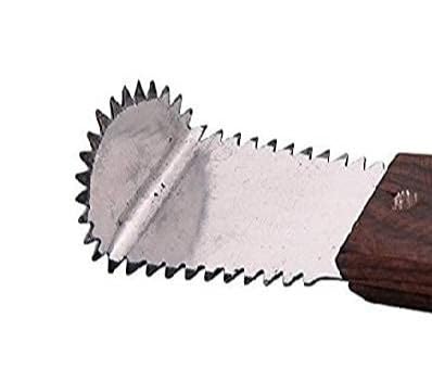 GS KITCHENWARE GS Stainless Steel Wooden Coconut Scrapper (Steel Blade) Coconut Grater Brown Handle. - Image 5