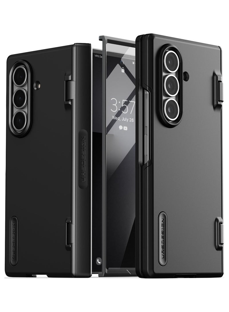 VRS Design غطاء حماية تيرا غارد مودرن 360 لجهاز سامسونج جالكسي زد فولد 7 (2025) مع [حماية شاشة مدمجة] وحماية المفصل - أسود