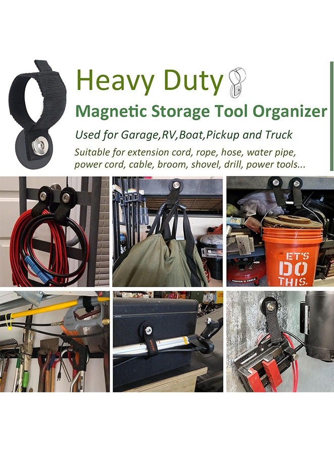 Muyixin Heavy-Duty Powerful Magnetic Hooks, Strong Magnet Garage Hook for Hanging Cables Rubber Coating Mounting Magnet Storage Hooks for Garden Hoses Ropes Cordless Drills Tools Box  - Image 4