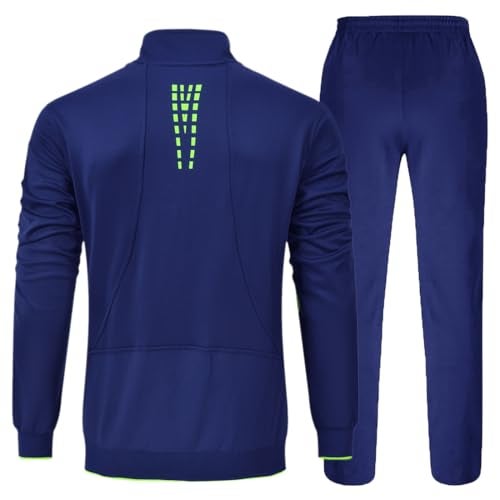 YSENTO Men's Tracksuits Outfits Set 2 Piece Jogging Suits Warm Up Sweatsuits Sweat Track Suits Sets Blue S - Image 2