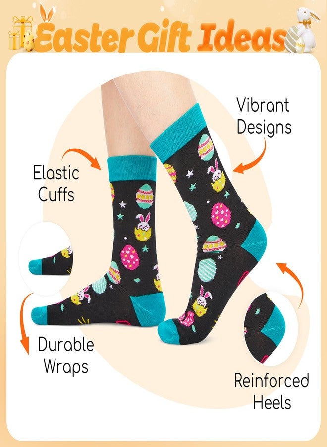 Happy Pop HAPPYPOP Easter Socks for Women - Bunny Rabbit Gifts for Men Teens Ladies with Greeting Card - Image 2