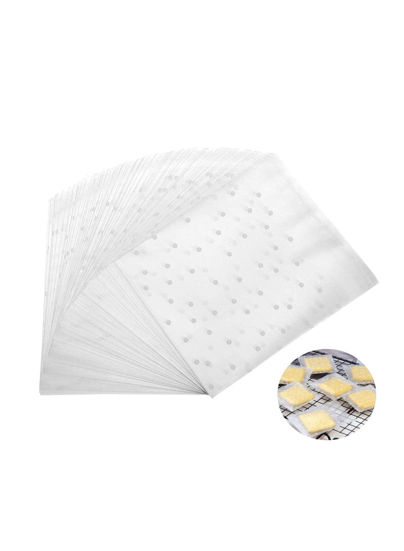 سيوسي ذاتية اللصق كيس حلوى 400 قطعة Seloffin كيس البسكويت ذاتية اللصق الختم Seloffin كيس أبيض نقطة شفافة كيس مقابل الخبز والحلوى والصابون والبسكويت مع كيس من البلاستيك الطرف ( 4 × 6 بوصة ) - Image 1