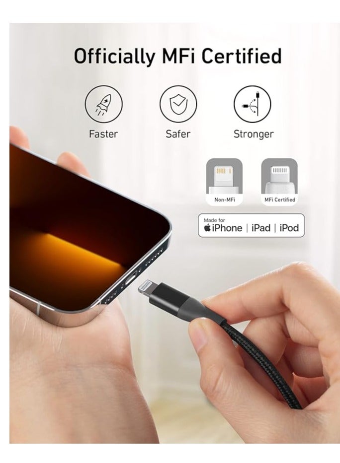 Jeebel MFI Certified Lightning to USB Fast iPhone Charging Cable Anti-cut 2 M - Image 2
