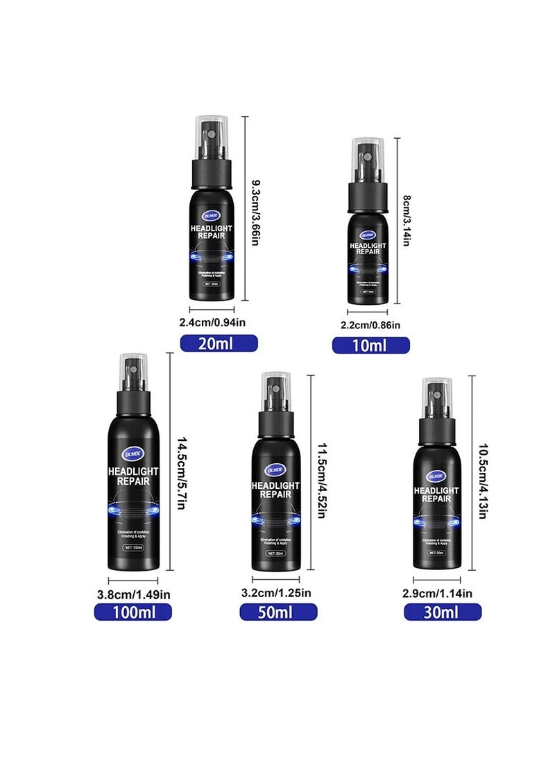 OUHOE Car Headlight Repair Fluid, Convenient Portable Auto Headlight Restoration Liquid, Long Lasting Innovative Headlight Repair Polish, Scratch Removal Spray for Head Light Lens, (1pc 20ml + Sponge)  - Image 5