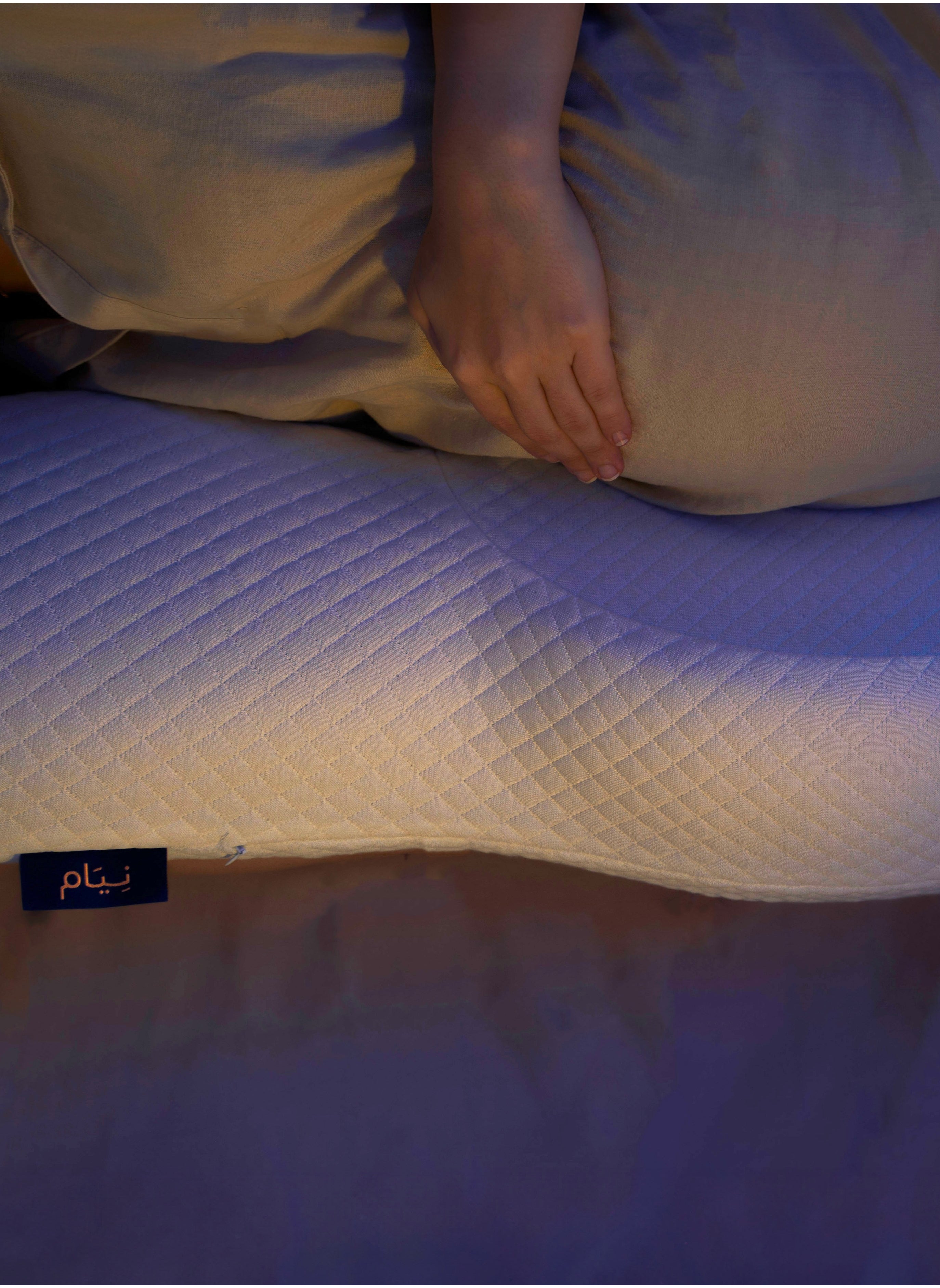 Neyam pregnancy pillow provides ideal support for the belly during sleep, designed for side sleeping and various positions, flexible pillow with a washable cover, 83 cm long,helps moms breastfeed. 