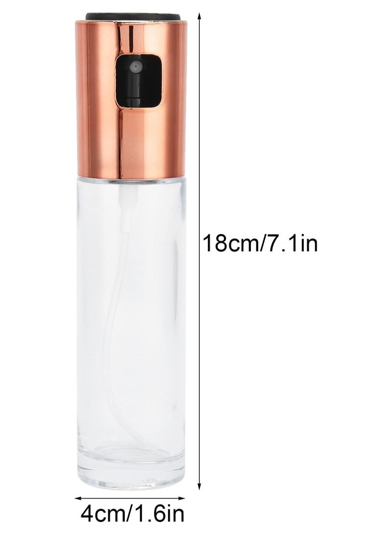 MARKQ Oil Spray Bottle 100ml Olive Oil Sprayer Dispenser for Cooking, Salad dressing, Roasting Air Fryer Kitchen BBQ Baking, Vinegar Mister, Rose Gold - Image 2