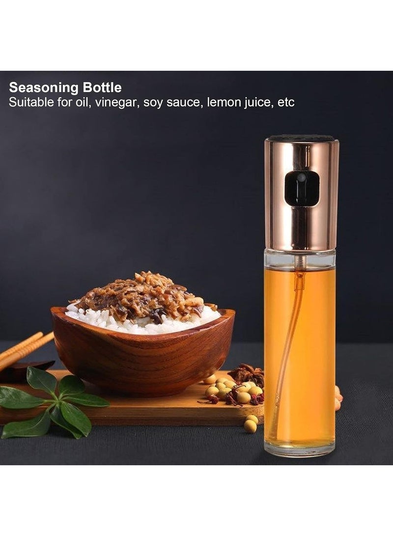 MARKQ Oil Spray Bottle 100ml Olive Oil Sprayer Dispenser for Cooking, Salad dressing, Roasting Air Fryer Kitchen BBQ Baking, Vinegar Mister, Rose Gold - Image 5
