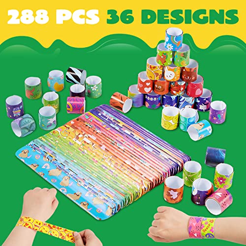 JOYIN 48 Pcs Slap Bracelets for Kids Bulk Wristbands with Animals Friendship Heart Galaxy Party Favors Classroom Prizes Birthday Exchanging Gifts Goodie Bag Stuffers - Image 3