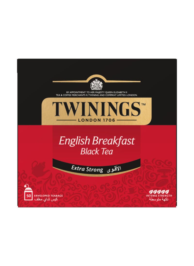 Twinings English Breakfast Extra Strong 50 Tea Bags - Image 1