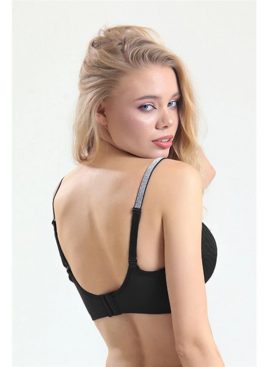 ماجيك فورم 5985 Women's Black Strap Stone Lace Plus Size Bra