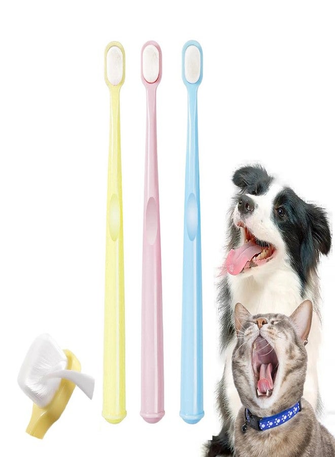 KnocKconK Small Dog Toothbrush Kit, Extra Soft Cat Toothbrush Dental, Easy Teeth Cleaning Head, Pet Deep Clean Dense Brush, Safe and Effective Oral Care, Brush Away Bad Breath, Easy to Handle, 3 Pack - Image 1
