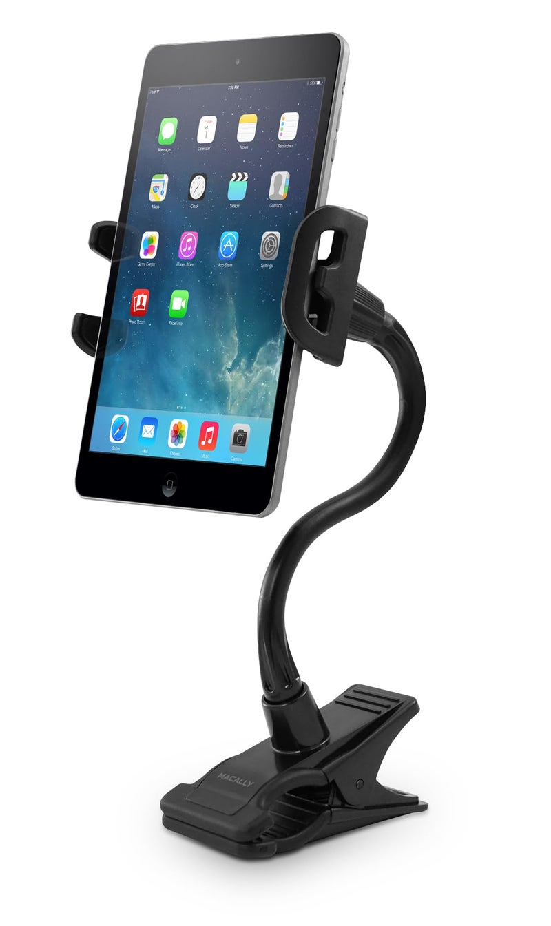 Macally Flexible Gooseneck Tablet Holder Clipmount