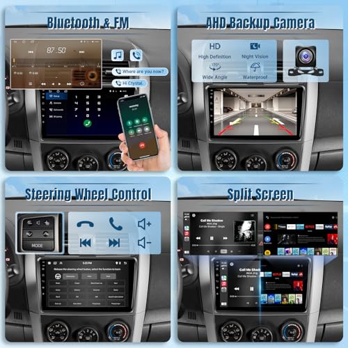 Naifay Android Car Sereo for Toyota Corolla 2009 2010 2011 2012 2013 Radio, 9inch Touch Screen for Corolla Car Stereo with Carplay Android Auto Bluetooth WiFi GPS SWC Backup Camera - Image 5
