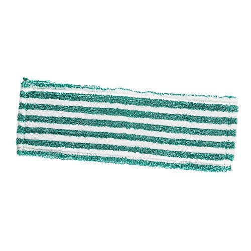 Libman Commercial 119 Microfiber Wet/Dry Floor Mop Refill Pad, Microfiber, 18" Wide, Green and White (Pack of 6) - Image 1