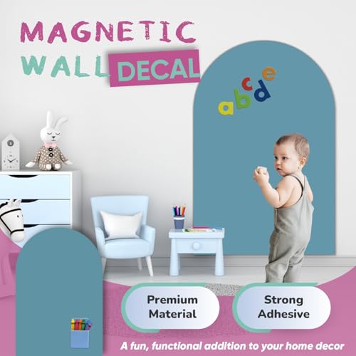 YOUNGJQ Magnetic Arch Wall Decal, Magnetic Chalkboard for Wall 40" x 24" Adhesive Backing Wallpaper for Playroom Home(Celadon) - Image 5