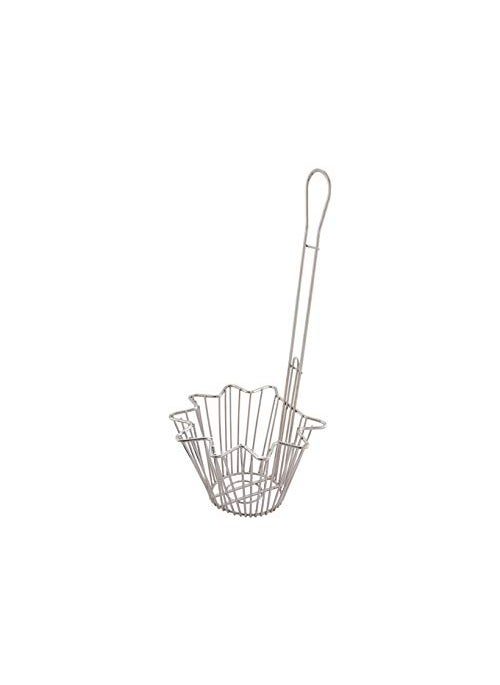 Tiger Chef Tiger Chef Stainless Steel Round Taco Salad Bowl Fry Basket 18 Long With 13Inch Handle 