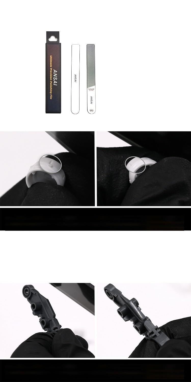 ANSAI for Scale Plastic Model Hobby Polishing,Grinding Tools, Ultimate Precision Files #10000#12000 Mirror Nano Glass Files (SF-15 Mirror Glass File) - Image 4