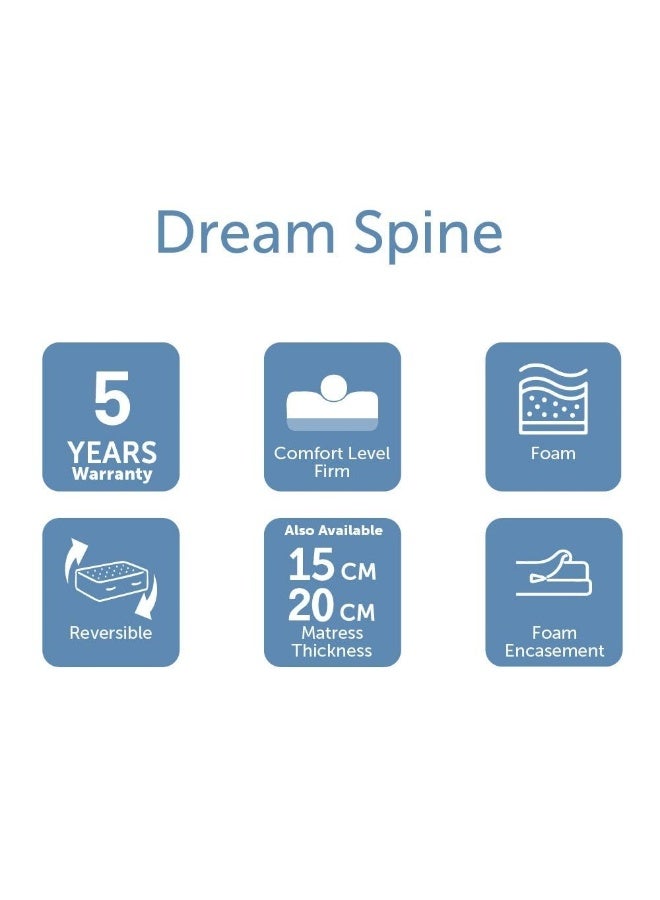 DANUBE HOME Dream Spine Fit Mattress Firm Feel Ortho Medical Spine Balance For Pressure Relief L200xW90 cm Thickness 15 cm Cream - Image 5