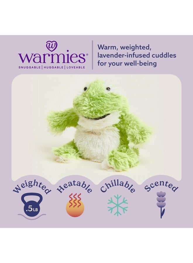 warmies Junior Microwavable & Weighted Stuffed Animals, Frog - Heated Stuffed Animal Plushie for Warmth & Comfort - Cute Soft Plush Toys for Adults & Children (Boys, Girls, Babies & Toddlers) - Image 2