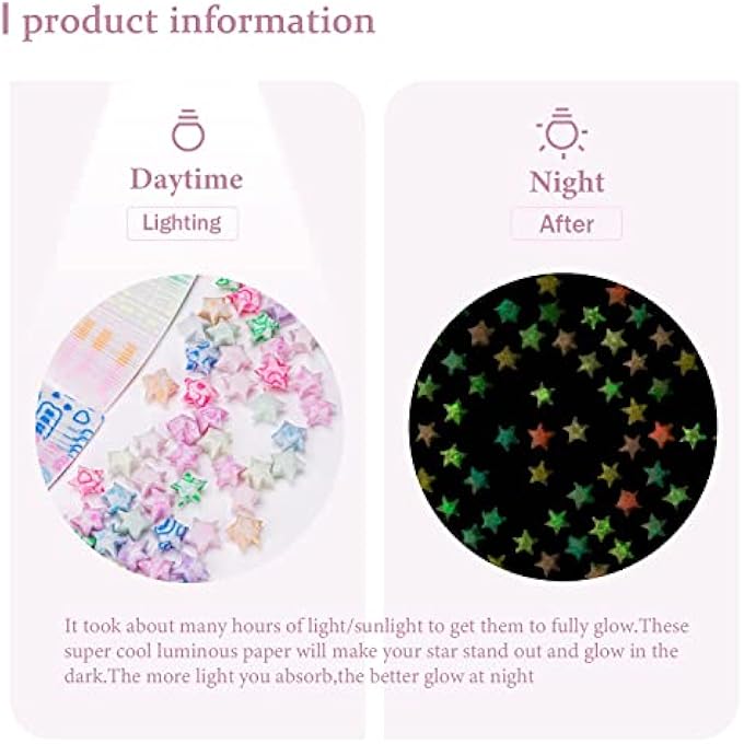 KASTWAVE 210 COLORFUL HEART ORIGAMI PAPER STRIPS FOR KIDS - 10 BRIGHT COLORS WITH GLOW-IN-THE-DARK FOR CREATIVE DIY CRAFTS AND FUN ACTIVITIES! - Image 4