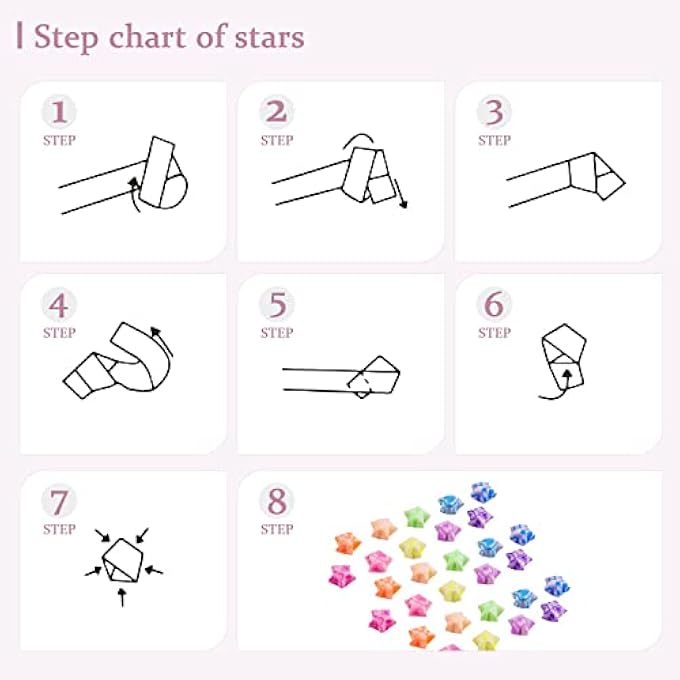 KASTWAVE 210 COLORFUL HEART ORIGAMI PAPER STRIPS FOR KIDS - 10 BRIGHT COLORS WITH GLOW-IN-THE-DARK FOR CREATIVE DIY CRAFTS AND FUN ACTIVITIES! - Image 3