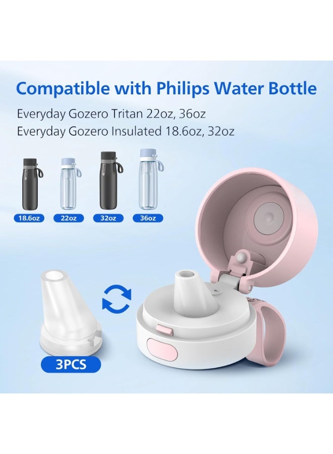 PHILIPS GoZero Water Bottle Replacement Mouthpiece – 3-Pack BPA-Free Food-Grade Silicone Bite Valves for Tritan & Insulated Bottles - Image 2
