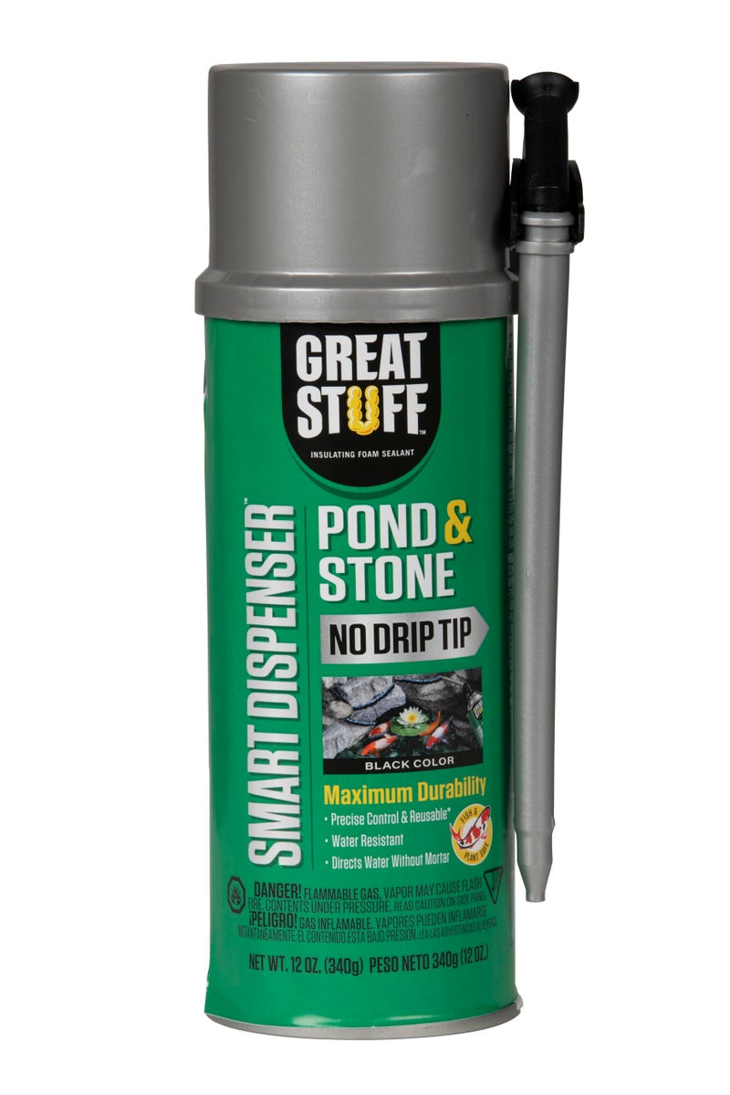 Great Stuff 99112849 Smart Dispenser Pond & Stone, 12 oz, Black