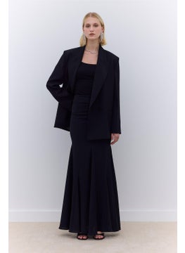 Manuka Flounce Crepe Evening Skirt Black  - Image 1