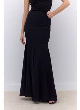 Manuka Flounce Crepe Evening Skirt Black  - Image 5