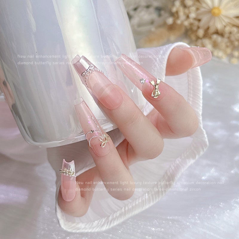 Alloy Bow Nail Ornaments 10 Net Red Explosions Gold And Silver Small Bow Tie Joker Christmas Nail Drill Accessories - Image 4