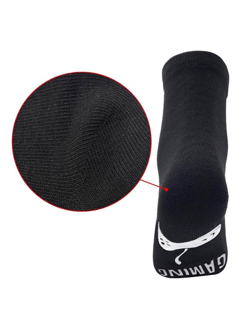 Men's Cotton Novelty Socks - Fun Fortnite Gamer Gift, Do Not Disturb Gaming Socks for Men, Women & Teens, Black (1 Pair) - Perfect for Gamers - Image 4