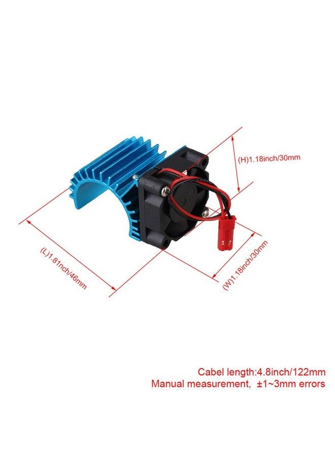 Mxfans 308006 Blue Aluminum Alloy 380 Motor Heatsink With Fan For Rc Car Motor Heat Sink  - Image 5
