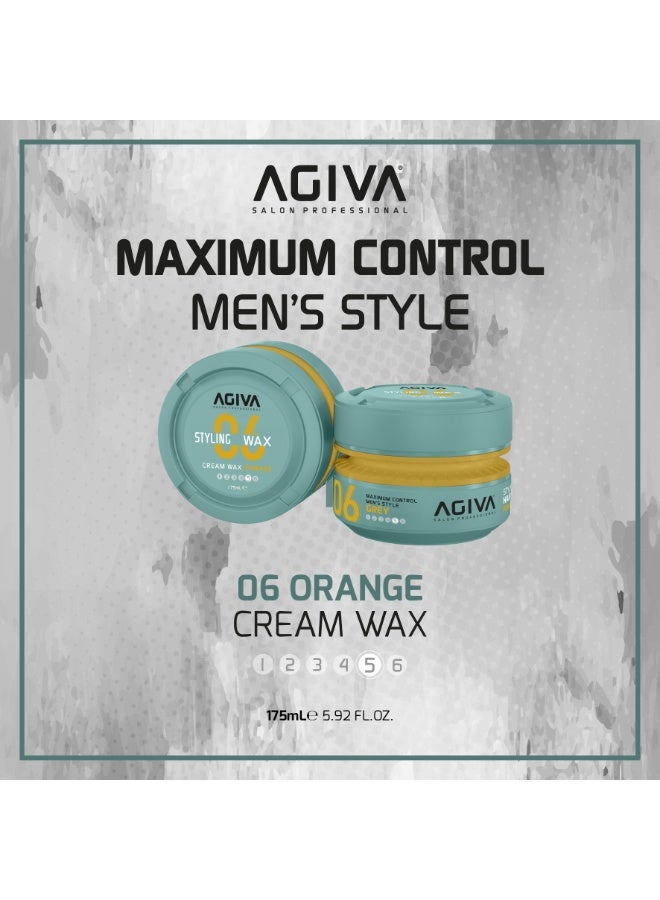 AGIVA Hair Styling Cream Wax Pomade 06 Grey | Maximum Control Men's Style, Strong Hold with Natural Shine | Professional Salon Formula, Easy to Wash, 175ml (5.92 Fl Oz) - Image 2