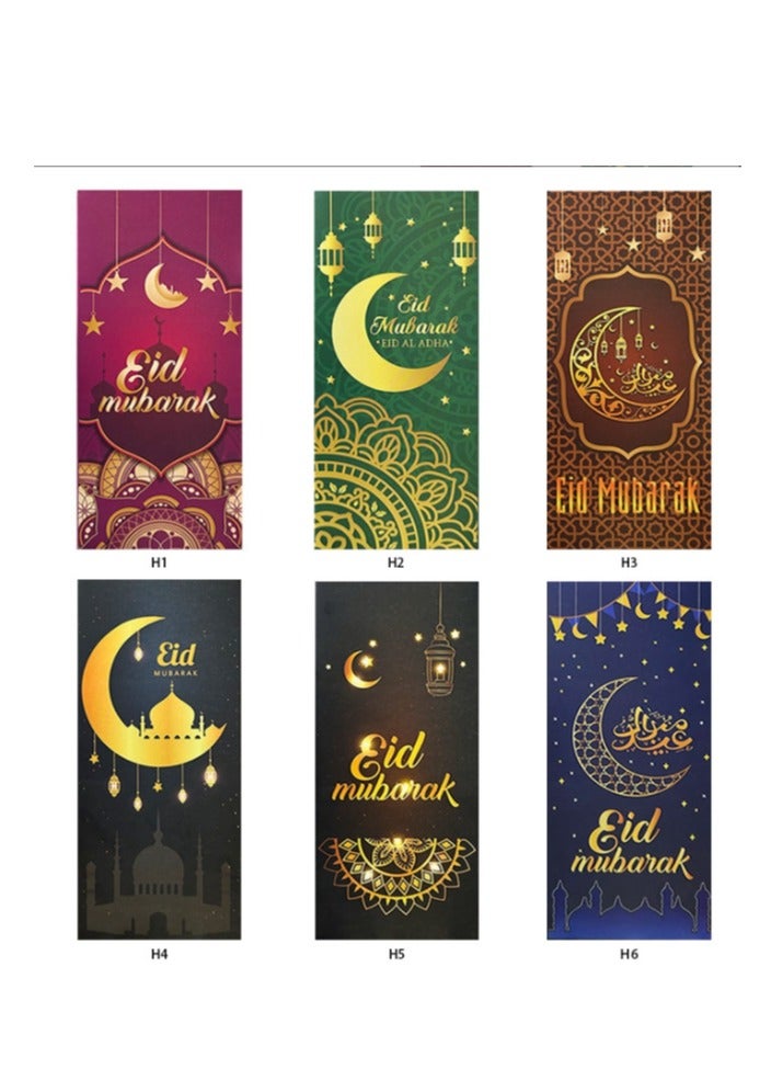OASIS-TH Eid Mubarak Money Envelopes Gold Printed Ramadan Lucky Cash Gift Envelope Cash Envelopes for Currency Gift Card Eid Decor (24Pcs,Multicolor) - Image 4