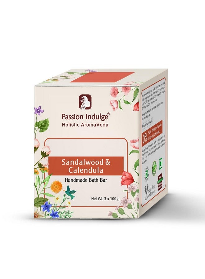 passion indulge Natural Handmade Bath Bar Soap (Pack Of 3) (Sandalwood) - Image 1