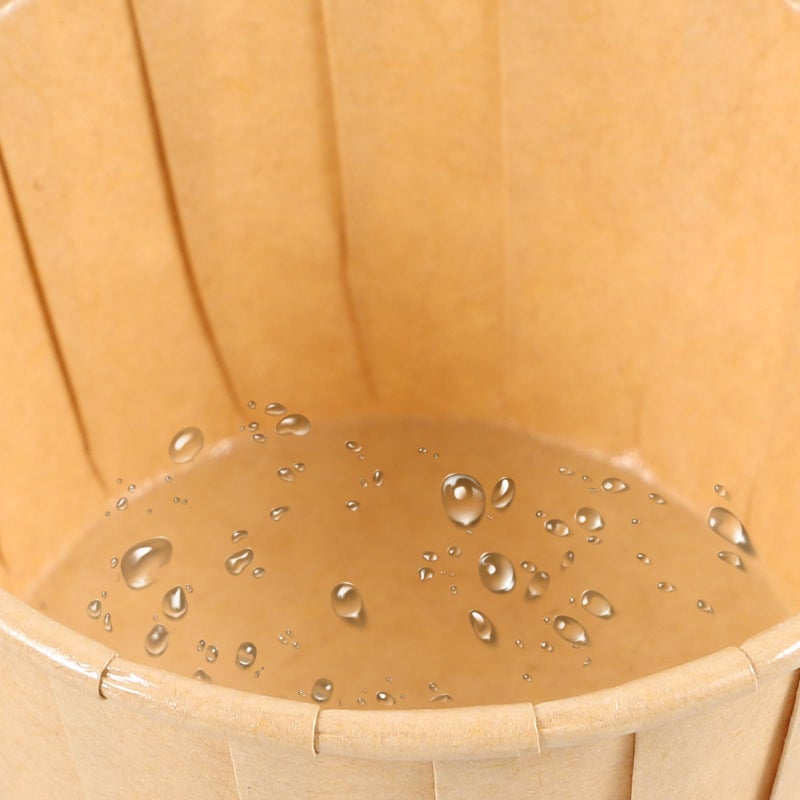 Natural Paper Cupcake Liners With Lids 50 Sets Leak Proof Round Muffin Baking Cups - Image 5