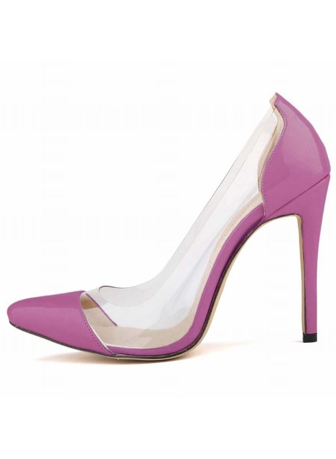 Loquat Spring/Summer Trendy Pointed Toe Nightclub Stiletto Heels Purple - Image 2