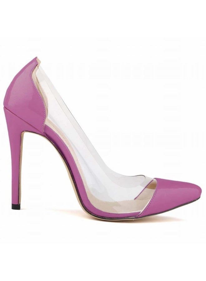 Loquat Spring/Summer Trendy Pointed Toe Nightclub Stiletto Heels Purple - Image 1