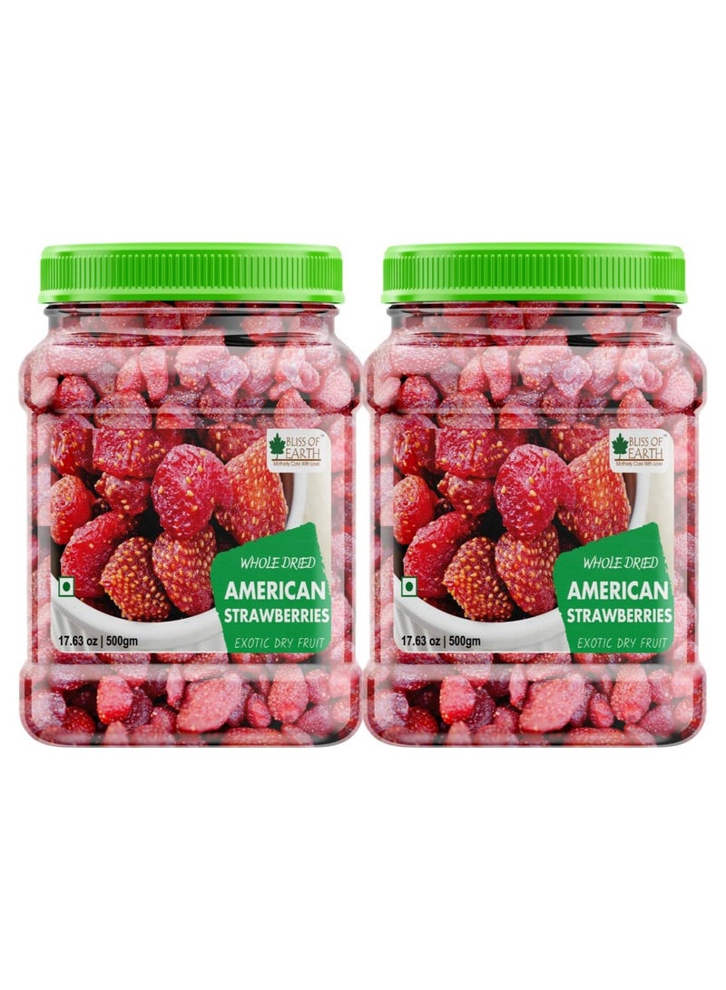 Bliss of Earth 2x500gm American Strawberries Pack of 2 - Image 1