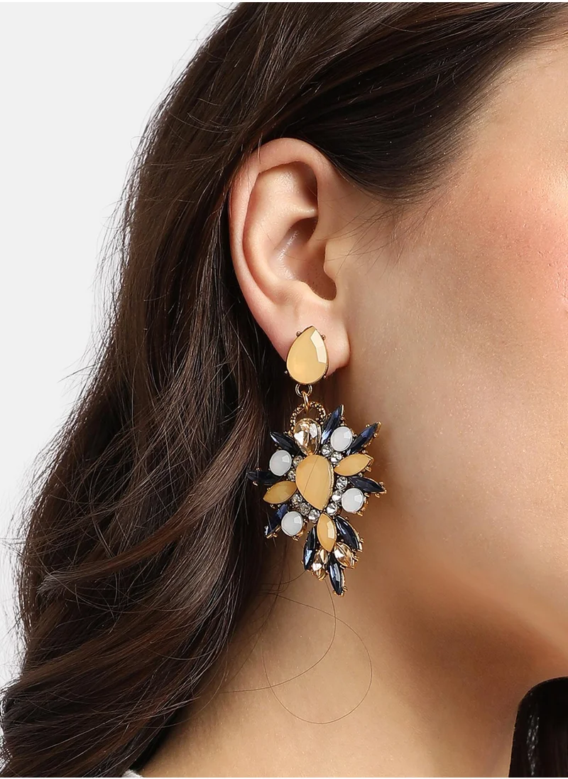 SOHI Crystal Drop Earrings