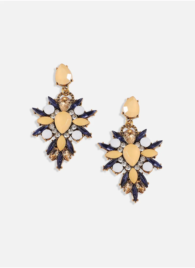 SOHI Crystal Drop Earrings