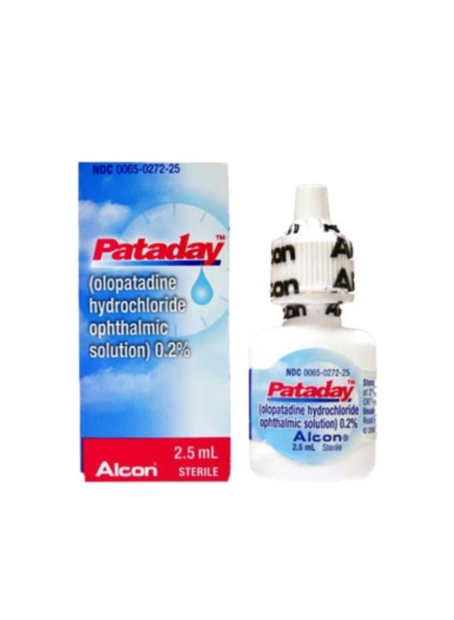 محلول باتاداي أولوباتادين هيدروكلوريد للعين 0.2% 2.5 مل - لتخفيف حساسية العين مرة واحدة يوميًا