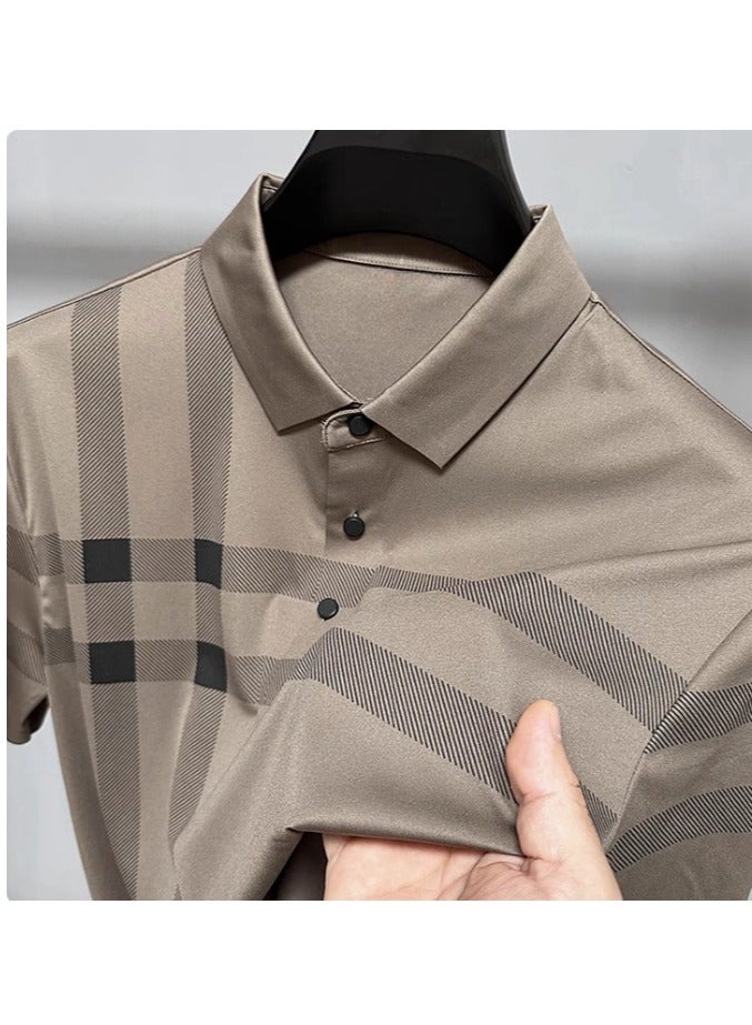 Men's Business Casual Short Sleeved T-Shirt Polo Shirt - Image 1