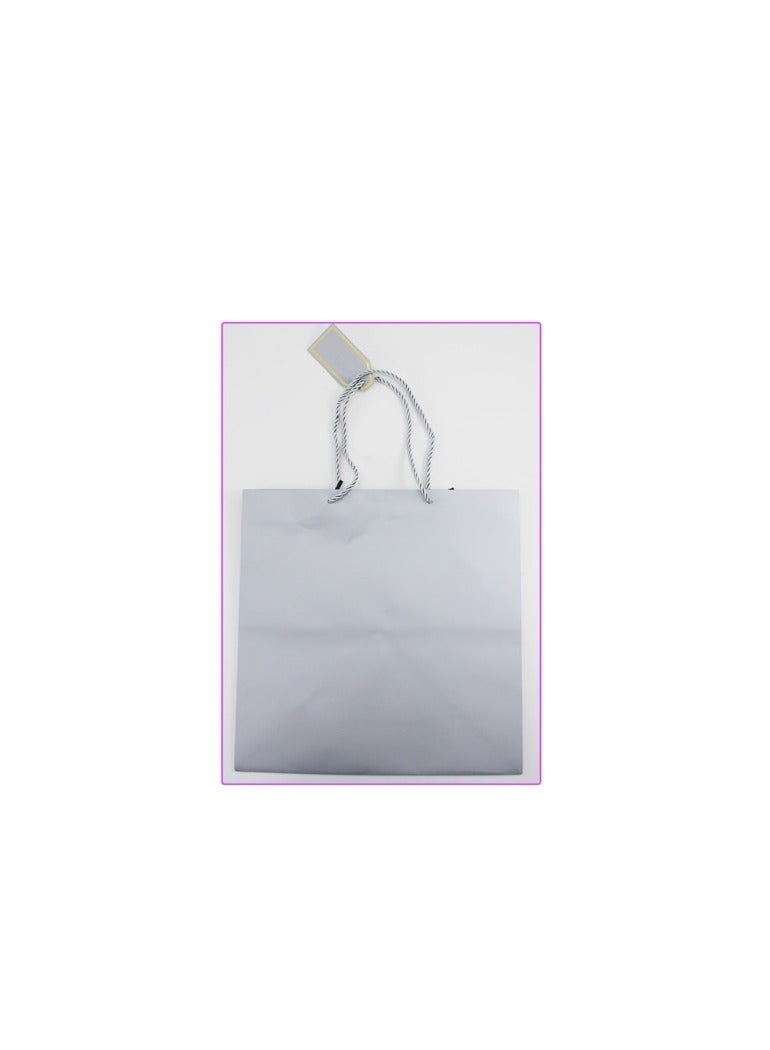 AL QADAH Paper Gift Bag 35x35x35Cm Silver Color  - Image 3