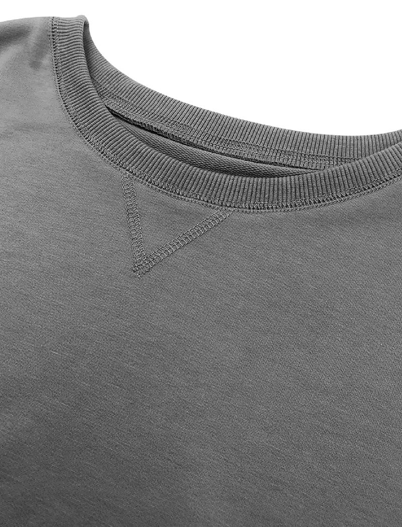 Bingerlily Womens Casual Long Sleeve Sweatshirt Crew Neck Cute Pullover Relaxed Fit Tops (Grey, Small) - Image 5