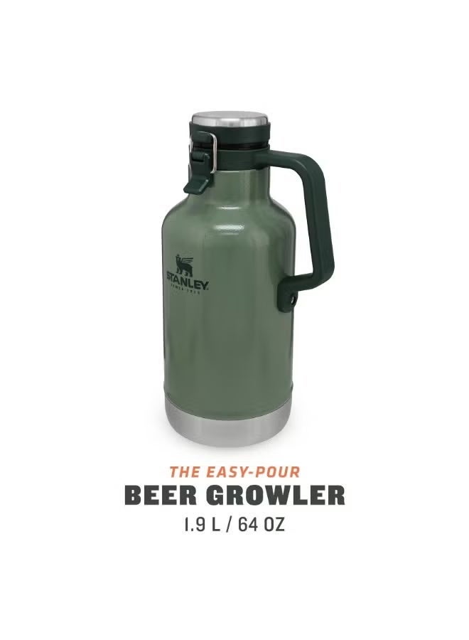 ستانلي قارورة ستانلي كلاسيك سهلة الصب سعة 1.9 لتر - قارورة بيرة من الفولاذ المقاوم للصدأ معزولة بتفريغ الهواء بجدار مزدوج | تحافظ على البرودة لمدة 24 ساعة، والحرارة لمدة 18 ساعة، والثلج لمدة 4 أيام | مانعة للتسرب، خالية من مادة BPA، آمنة للغسل في غسالة الأطباق، مزودة بمقبض حمل سهل - متانة ستانلي الأسطورية لعام 1913 - Image 3