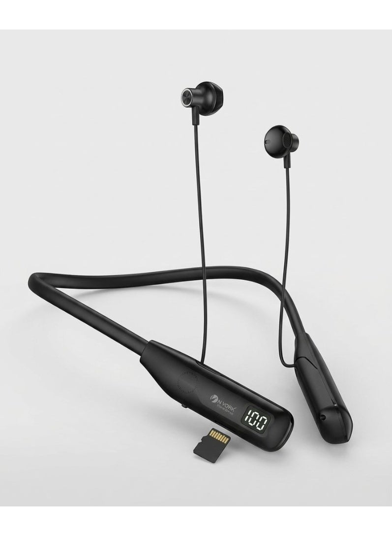 NYORK Prime 90H Neckband Earphones – Long Battery Wireless Stereo Headset - Image 1