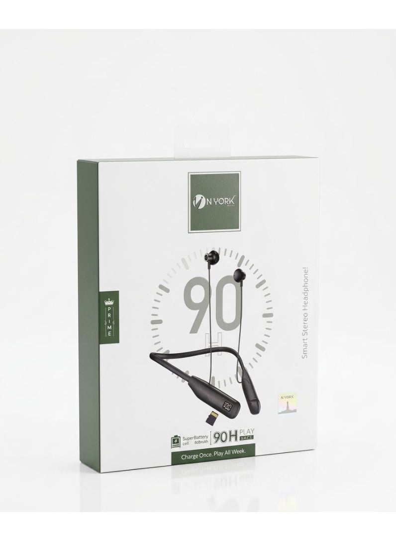 NYORK Prime 90H Neckband Earphones – Long Battery Wireless Stereo Headset - Image 2